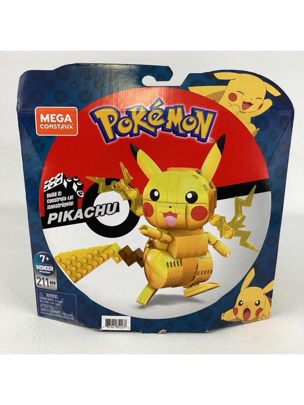 Mega Construx Pokemon Wonder Builders Pikachu Poseable Buildable Figure 2019 New